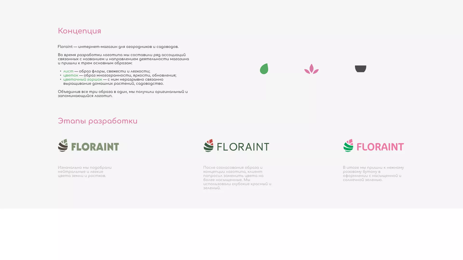 Создание логотипа и интернет-магазина «FLORAINT» в Томари