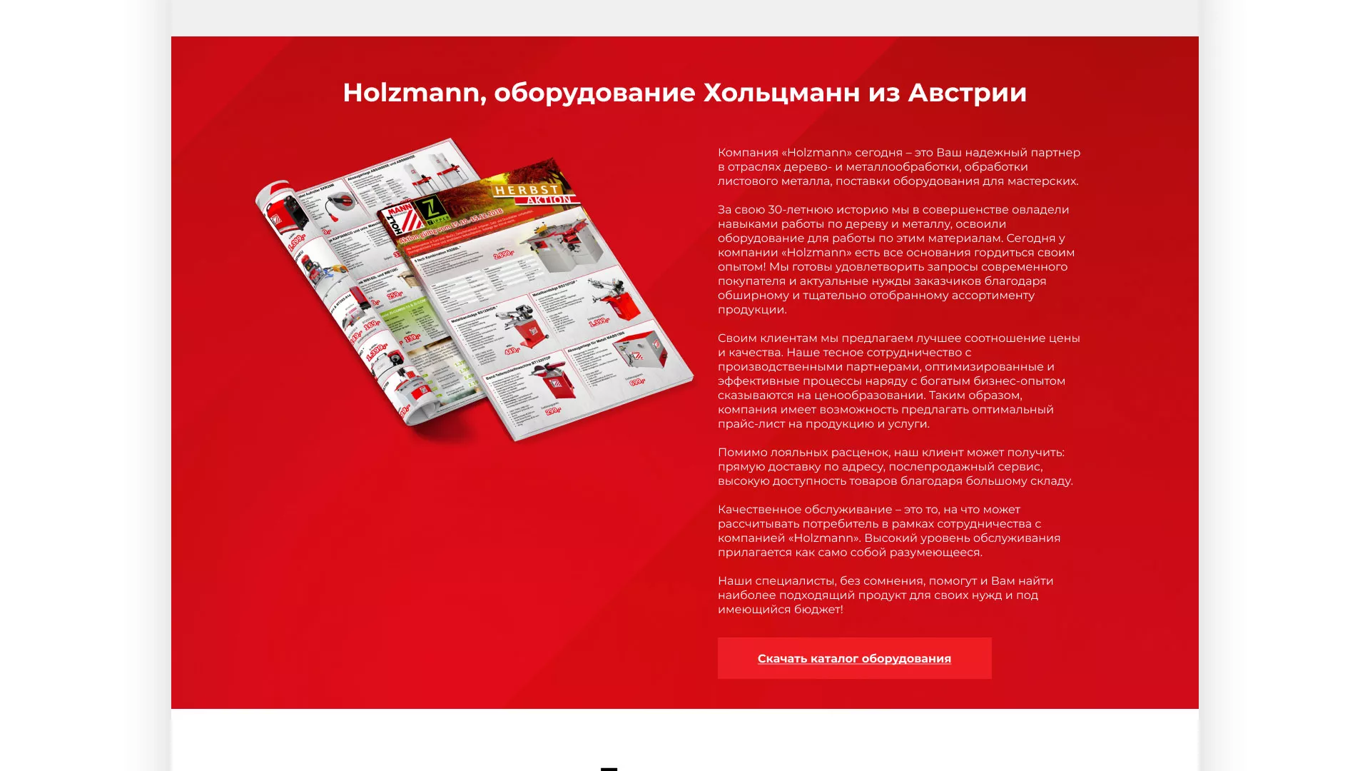 Создание сайта компании «HOLZMANN Maschinen GmbH» в Томари