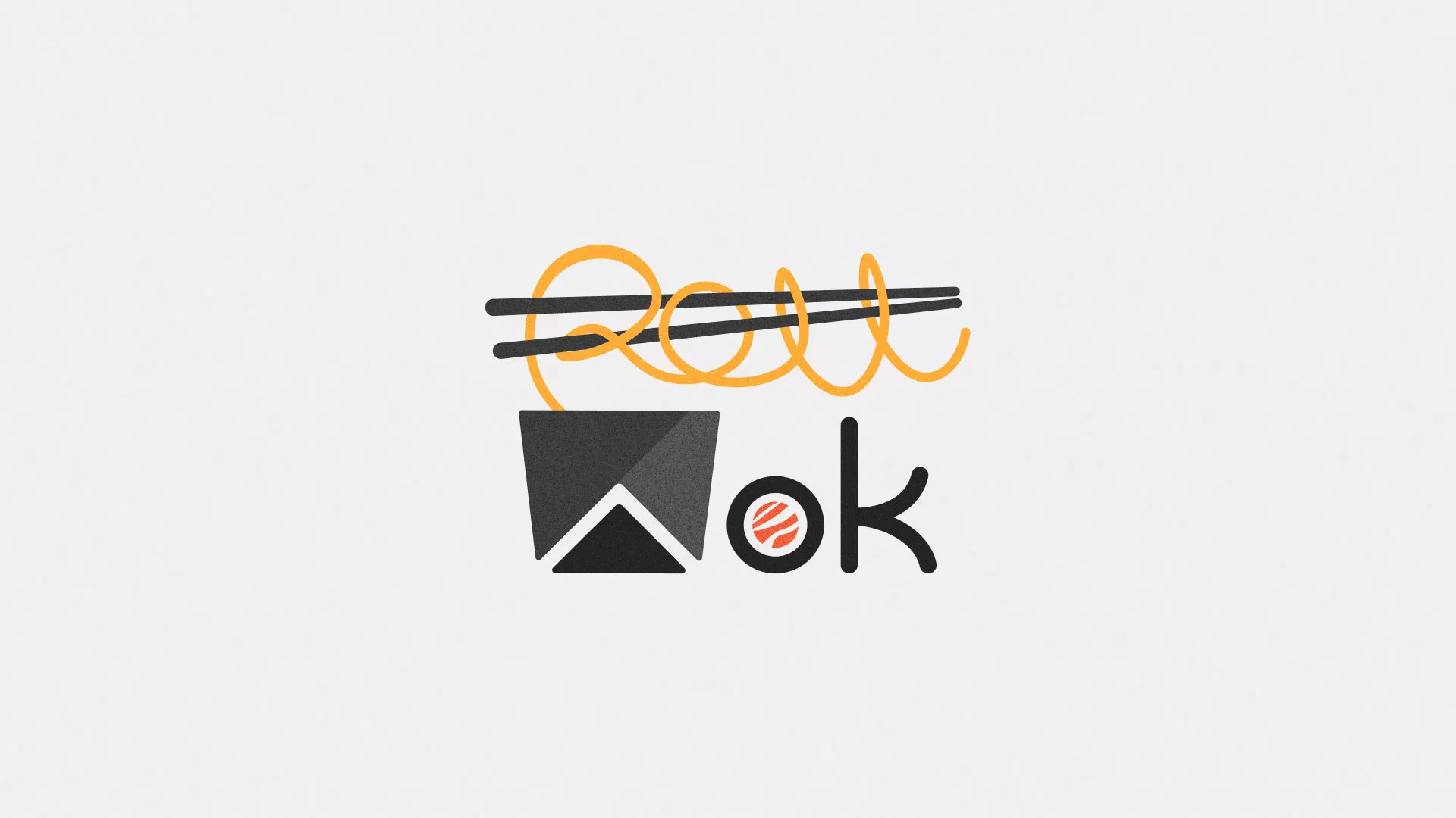 Разработка логотипа суши-бара «Roll Wok Club» в Томари